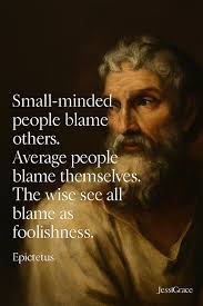 Blame is a distraction from wisdom