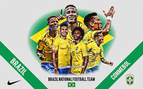 Research and shop all the latest gear from the world of fashion, sport, and everywhere in between. Download Wallpapers Brazil National Football Team 2019 Copa America Team Leaders Conmebol Brazil South America Football Logo Emblem Neymar Philippe Coutinho Roberto Firmino Daniel Alves Gabriel Jesus For Desktop Free Pictures For