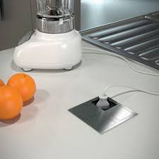 Bloc 2 Prises A Encastrer Inox Pour Plan De Travail Prise Encastrable Plan De Travail Prise Plan De Travail