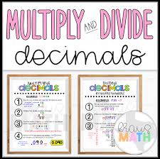 Multiply Divide Decimals Poster Teks 5 3e 5 3g