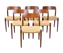 1960s Vintage Niels Moller 75 Teak Dining Chairs Set Of 6 On Chairish Com Dining Chairs Vintage Dining Chairs World Market Dining Chairs
