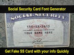 Sep 22, 2017 · in addition, the discover card now offers its customers a free monitoring service that notifies you if your social security number appears on websites that criminals use to buy and sell personal information. Social Security Card Font Generator Ssn Font Type Size Color