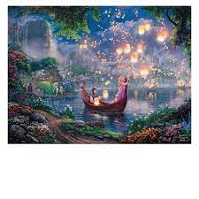 Thomas kinkade captured the timeless magic of classic disney stories and their captivating characters through the style of narrative panoramas. Ceaco Games Thomas Kinkade Disney Tangled Rapunzel Puzzle Poshmark