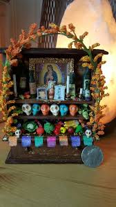 Miniature Day Of The Dead Altar Day Of The Dead Art Day Of The Dead Party Mexican Folk Art