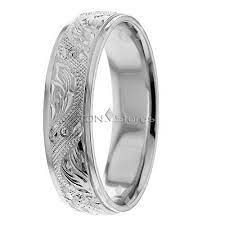 14k Yellow Gold Mens Womens Vintage Hand Carved Wedding Bands Rings 6mm Comfort Mens Wedding Rings Wedding Ring Bands Wedding Rings Vintage