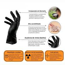 LUVA NITRÍLICA DESCARTÁVEL PRETA GG SEM PÓNÃO CIRÚRGICA VABENE C100  UNIDADES. - Casa do Papel