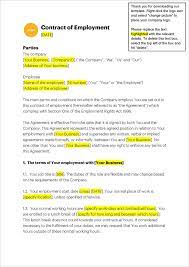 Employment Contract Template Uk Free Template In Word Zervant Blog