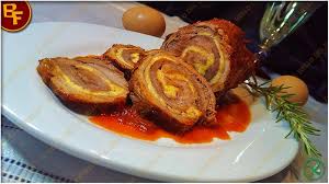 Al fornello ci si va per la carne infilata sugli spiedini. Braciolone Di Carne Al Sugo Ripieno Con Frittata Il Bello Del Fornello Ricette Sugo Carne