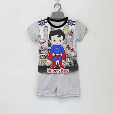 superman erkek bebek 2 parca sort tisort takimi gri lazimbana da bebek erkek bebek sort