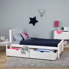 Boling Solid Wood Platform Bed With Trundle Desain Furnitur