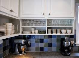 kitchen open shelving under cabinet