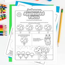 When it gets too hot to play outside, these summer printables of beaches, fish, flowers, and more will keep kids entertained. 10 Fun Facts About Johnny Appleseed With Printout Coloring Page For Kids Kids Activities Blog