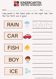 free printable kindergarten writing worksheets pdf number dyslexia
