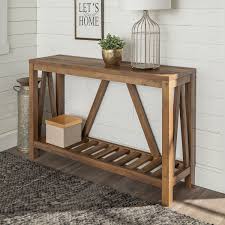Rustic Console Tables Living Room Decor Rustic Oak Console Table