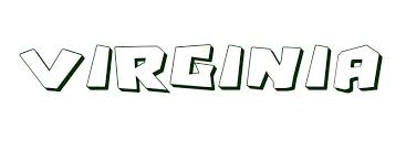 Virginia state map coloring page. Coloring Page First Name Virginia