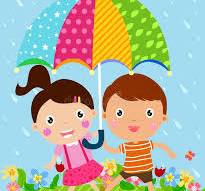 Kids Umbrella Stock Illustrations – 10,557 Kids Umbrella ...