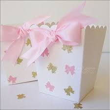 Baby Shower Favor Box Girl Shower Decorations Baby Shower Party Favors Pink Gold Party