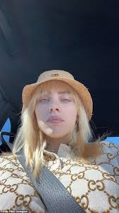 New lingerie photoshoot and hairstyle! Billie Eilish Proudly Showcases Her Gucci Only Outfit On Instagram In 2021 Billie Billie Eilish Blonde