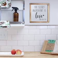 This stunning kitchen from blesser house may be our personal favorite. Buy The Secret Ingredient Is Always Love And Butter Sign Funny Kitchen Sign Modern Farmhouse Kitchen Decor Kitchen Wall Decor Country Kitchen Decor With Solid Wood Frame 12x12 Inch Online
