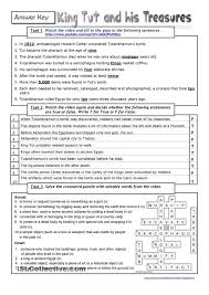 King Tut And His Treasures Reading Worksheets King Tut Free Reading Comprehension Worksheets