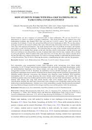 The new pisa 2022 mathematics framework was recently launched. Pdf How Students Work With Pisa Like Mathematical Tasks Using Covid 19 Context