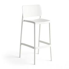 Split top design folds easily and compactly. Bar Chair Rio Seat Height 750 Mm White Aj Products Ireland