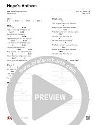 Hopes Anthem Chord Chart Editable Bethel Music