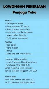 Temukan info lowongan pekerjaan menarik dan terbaru agustus 2021 di bogor hanya di jobs.id. Mr Loker Kota Depok Posts Facebook
