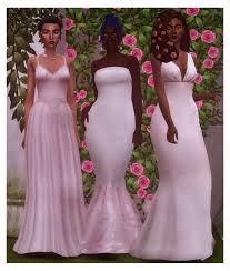 Tri Wedding Dresses Zeussim Sims 4 Cc Creator On Patreon In 2021 Sims 4 Wedding Dress Sims 4 Sims 4 Cc Wedding Dress