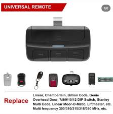 2 Universal Garage Door Opener Remote For Clicker Liftmaster Chamberlain  Genie Linear 375Lm 375Ut Klik1U