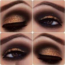 Black And Gold Smokey Eye Makeup A Dramatic Eye Makeup In Bronze Black Makeup Maquillage Maquillage Yeux Idee Maquillage