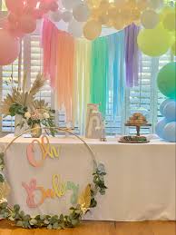 Planning a baby shower starts with a simple question: Boho Rainbow Baby Shower Pop Of Gold