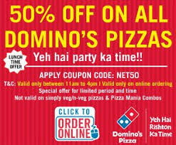 Dominos Pizza Coupons 50 Off Dominos Pizza Coupons Pizza Coupons Dominos Pizza