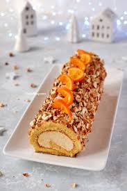 Buche Roulee Chocolat Dulcey Et Clementine Confite Roule Au Chocolat Clementine Confite Gateaux Et Desserts