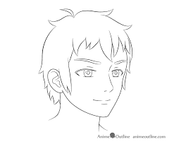 Girl, fanart, anime, manga are the most prominent tags for this work posted on july 28th, 2019. How To Draw Male Anime Face In 3 4 View Step By Step Animeoutline