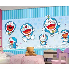 wallpaper dinding kamar kamar doraemon sederhana allwallpaper doraemon dinding kamar tidur anak