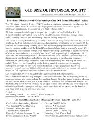 OLD BRISTOL HISTORICAL SOCIETY
