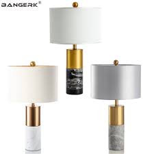 Nordic Design Table Lamp Loft Decor Modern Led Desk Lamps Marble Fabrics Table Light For Bedroom Living Room Home Lighti In 2020 Decorative Table Lamps Table Lamp Lamp