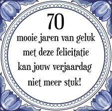 Bol Com Verjaardag Tegeltje Met Spreuk 70 Jaar 70 Mooie Jaren Van Geluk Met Deze