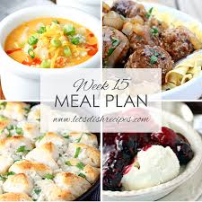 Click for the printable grocery shopping list, dinner ideas and recipes for this week. Let S Dish Easy Meal Plan Week 15 Let S Dish Recipes