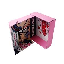pink corrugated paper box for makeup