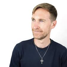 Two-Tone Heavy Trinity Knot Celtic Cross Necklace,…