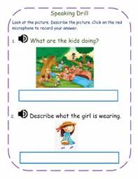 I've added audio pronunciation recordings (mp3 audio esl questions for kids) to help you hear these spoken english conversation questions. Speaking Worksheets And Online Exercises