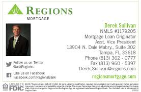 Al 100 jaar de persoonlijke bank bij u in de buurt. Derek Sullivan At Regions Bank Mortgages For The Tampa Bay Area