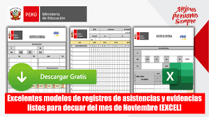 Maybe you would like to learn more about one of these? Excelentes Modelos Referenciales De Registros De Asistencia Y Evidencias Del Mes De Noviembre Listo Para Adecuar Excel Siagie