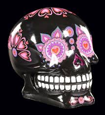 Please take the time to browse our other tin products, including animal figures, birds, day of dead, christmas ornaments and tin stars, nicho frames and fridge magnets. Money Bank Mexican Day Of The Dead Skull Black Candy Mexican Skulls Skulls Ornaments Gothic Shop Www Figuren Shop De