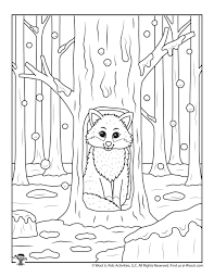 Discover all our printable coloring pages for adults, to print or download for free ! Winter Fox Adult Coloring Pages Woo Jr Kids Activities