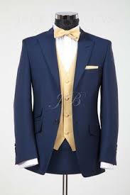 Black And Gold Vest And Bow Tie Gold Vest Bow Tie And Pocket Square For Tim Vintage Wedding Suits Wedding Suits Men Blue Blue Suit Wedding