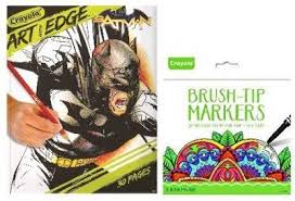 Smiggle colour collection , crayola supertips, anr faber castell watercolour. Crayola Art With Edge Coloring Book Batman 30 Premium Coloring Pages Brush Tip Makers Adult Coloring 32 Count Art With Edge Coloring Book Batman 30 Premium Coloring Pages Brush
