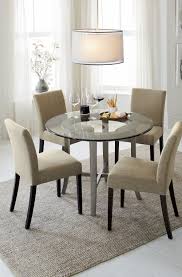 Halo Grey Round Dining Table With 42 Glass Top Grey Round Dining Table Round Dining Room Glass Kitchen Tables
